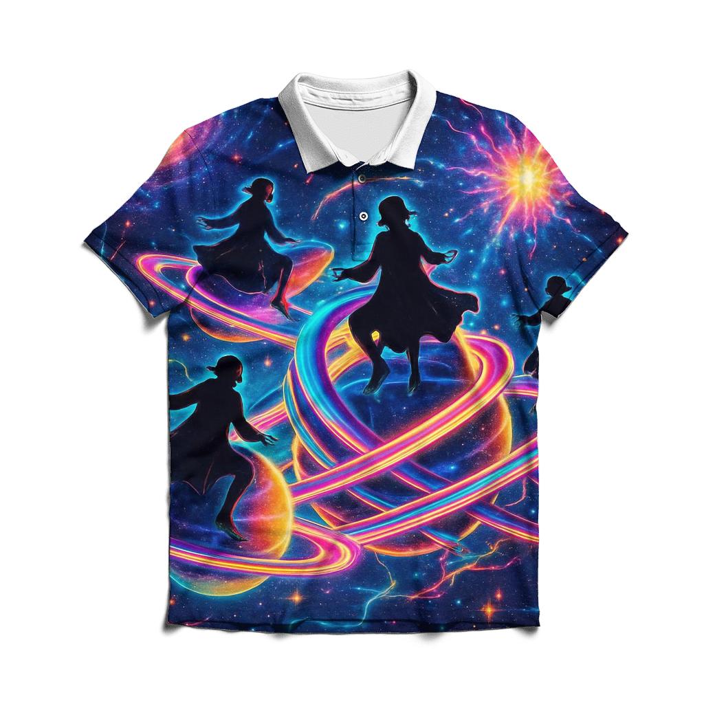 Stellar Carousel embroidered polo tops
