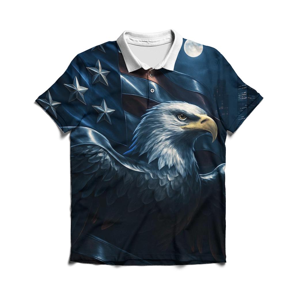 Midnight Eagle Banner branded logo polo shirts