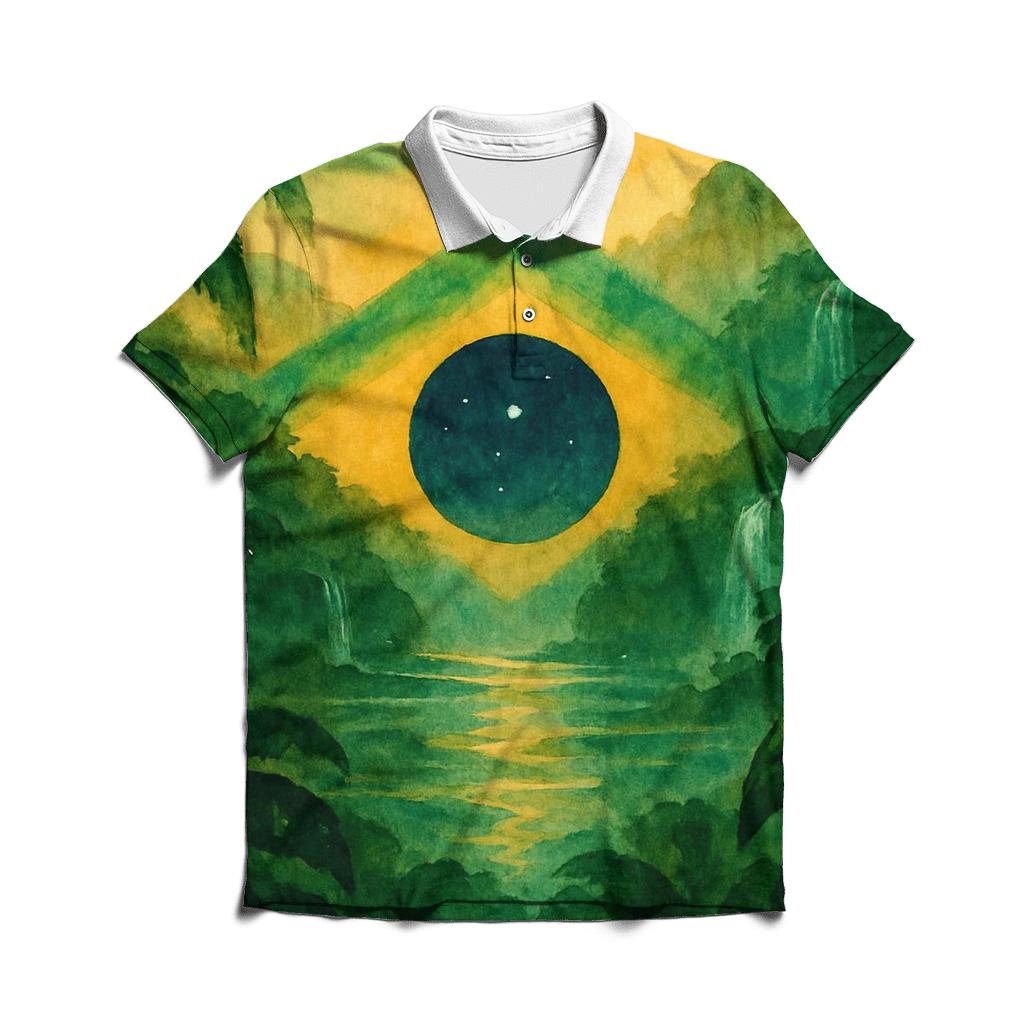 Brazilian Rainforest Banner custom polo shirts