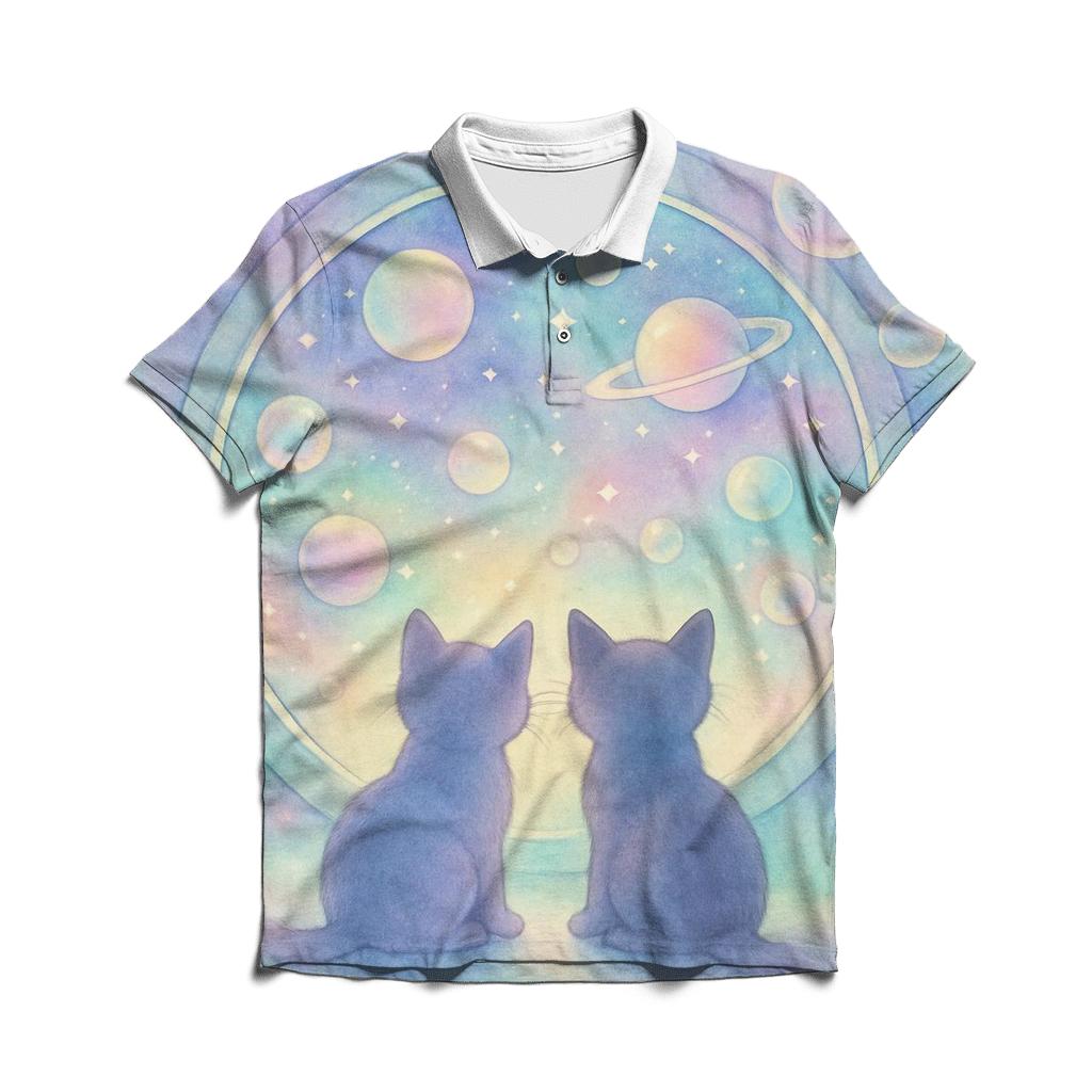 Dreambubble Window Kittens personalized polo shirts
