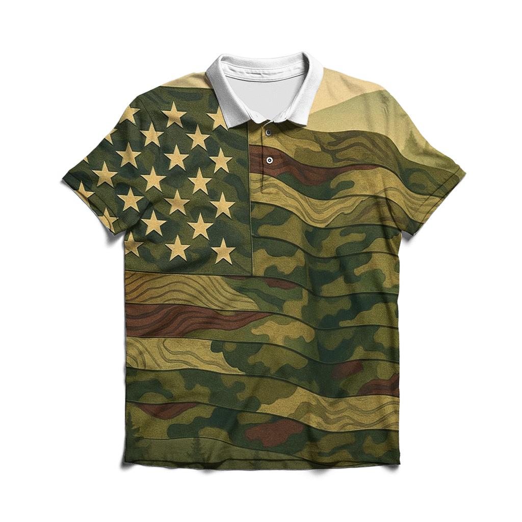 Camouflage Stripes Guard custom polo shirts