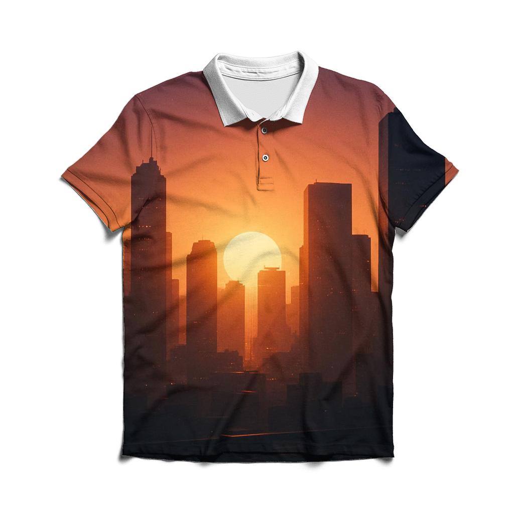 City Gold Afterglow premium cotton polo shirts