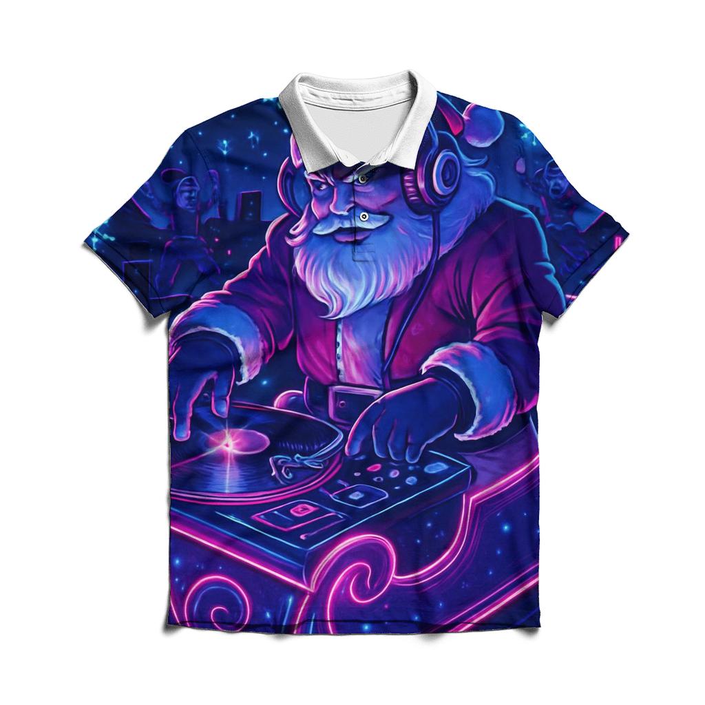 Nocturne Sleigh DJ Santa branded logo polo shirts