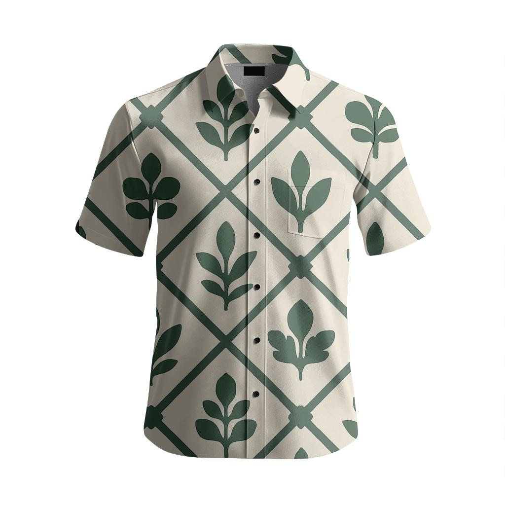 Trellis Lattice Botanical premium embroidered apparel