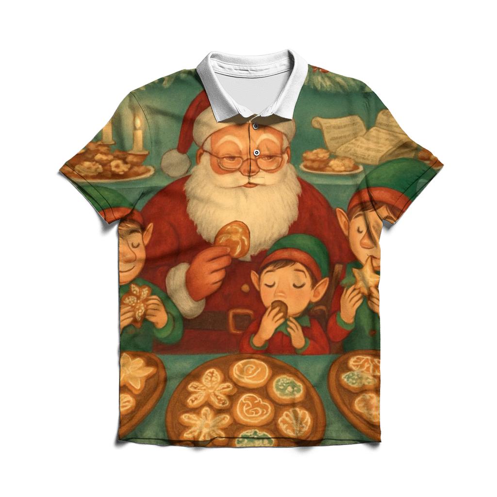 Santas Cookie Tasting Panel classic pique polos