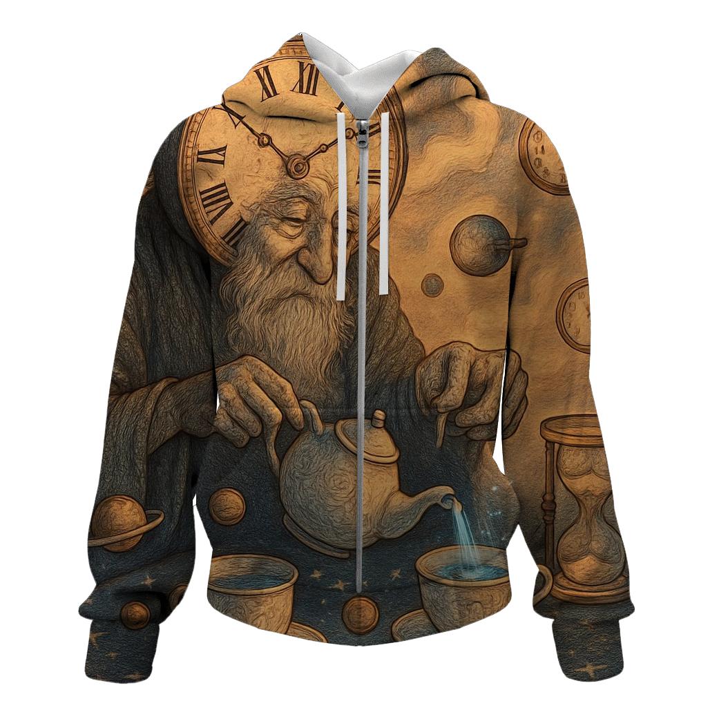 Tea With The Timekeeper printed hoodies