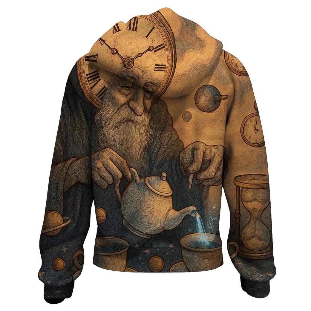 Tea With The Timekeeper printed hoodies