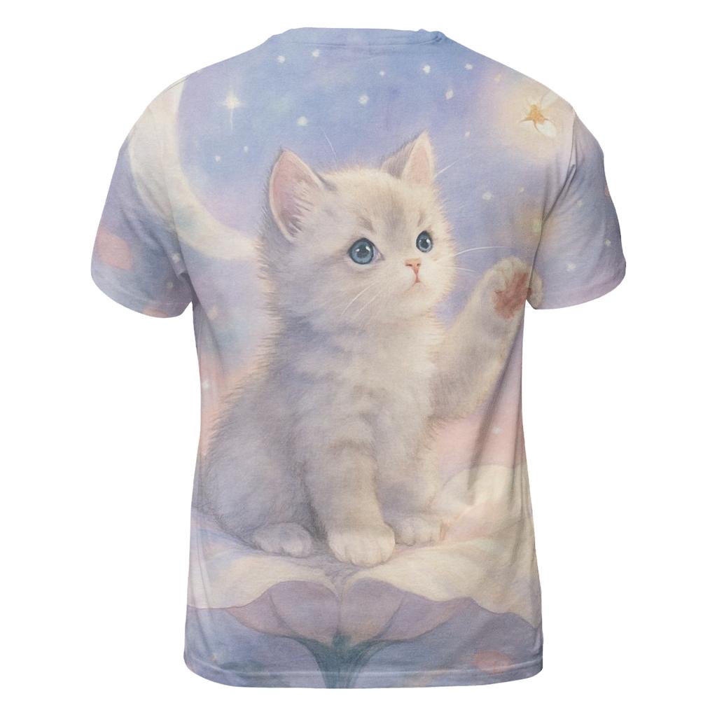 Moonbeam Kitten Garden artistic all-over print tops