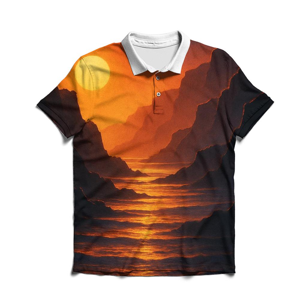 Saffron Cliffs Reverie premium cotton polo shirts