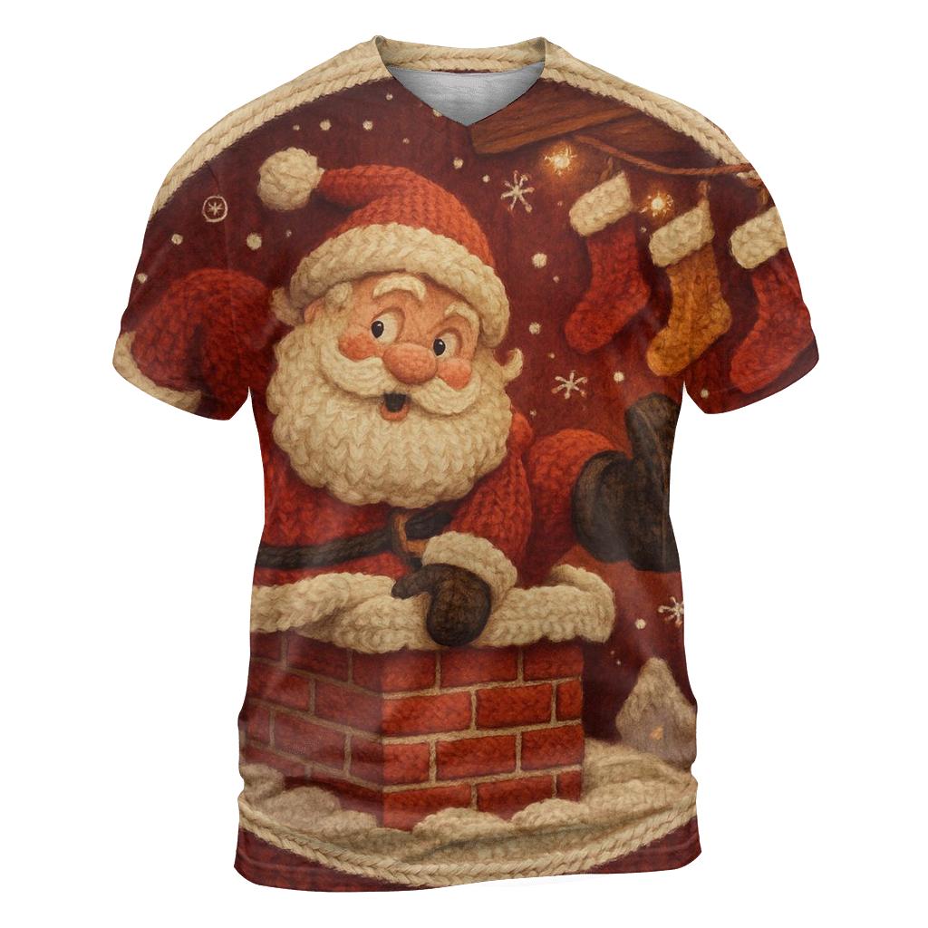 Santas Cozy Chimney Exit custom all-over print shirts