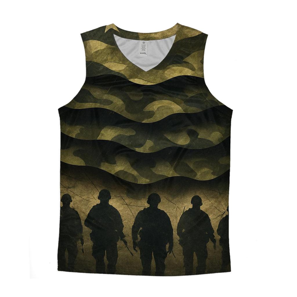 Camouflage Flag Convergence trendy fitted tank tops