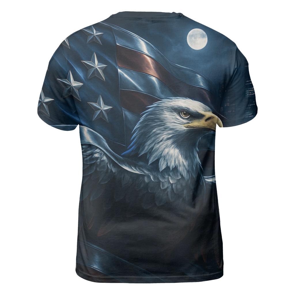 Midnight Eagle Banner unique graphic print tees