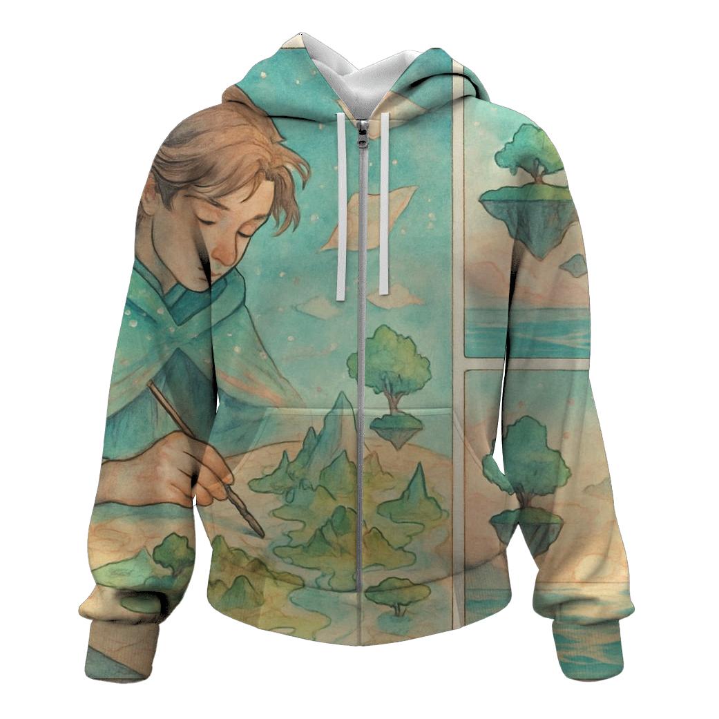 Aurora Cartographer embroidered hoodies