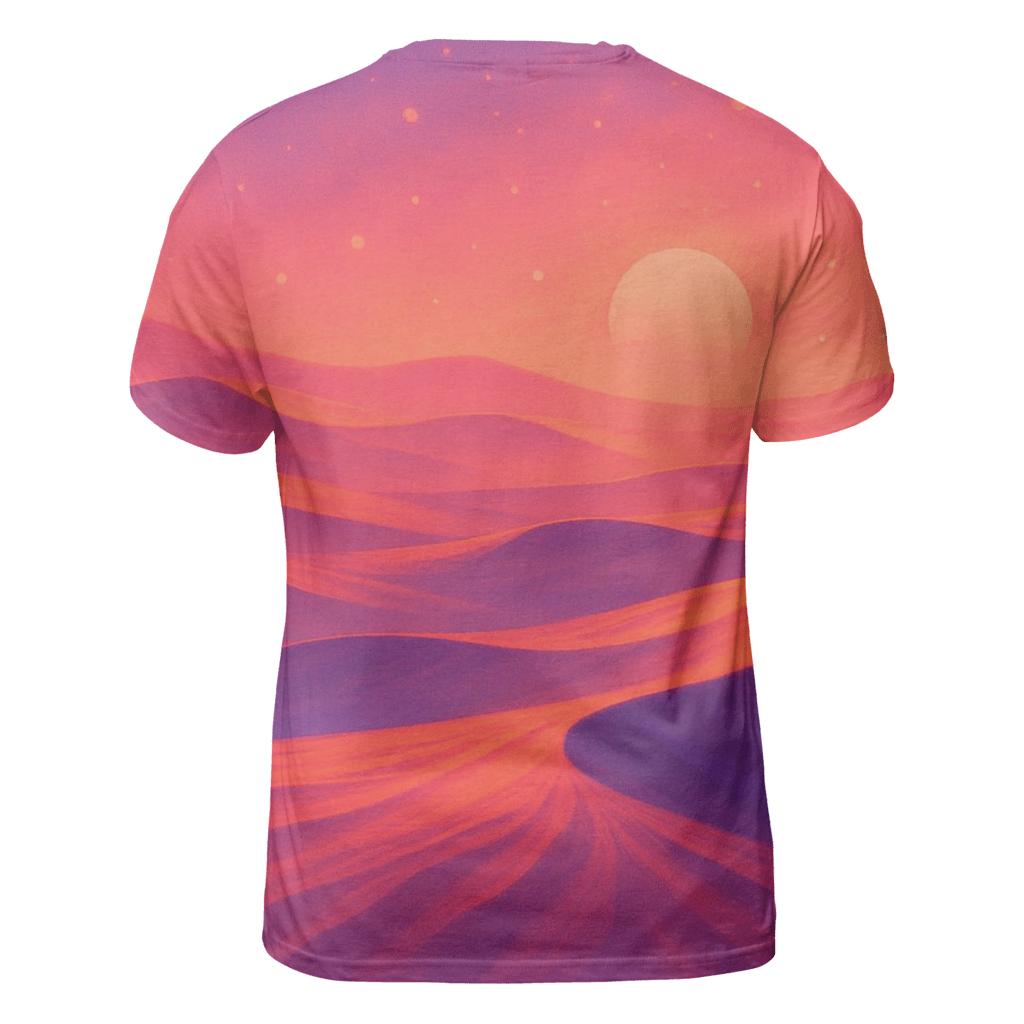 Coral Dune Horizon vibrant all-over design tees