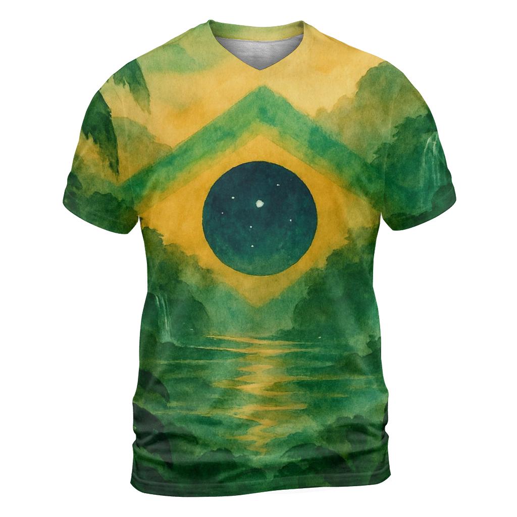 Brazilian Rainforest Banner creative print fashion shirts