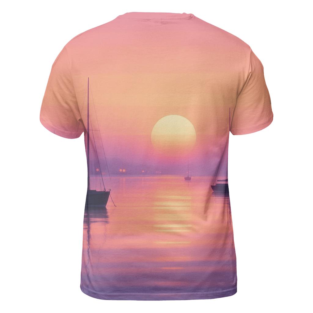 Glass Harbor Glow statement graphic shirts