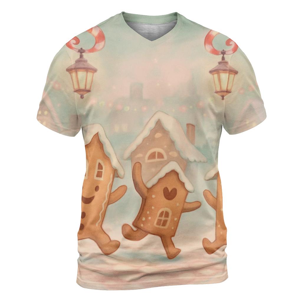 Gingerbread House Street Party statement graphic shirts