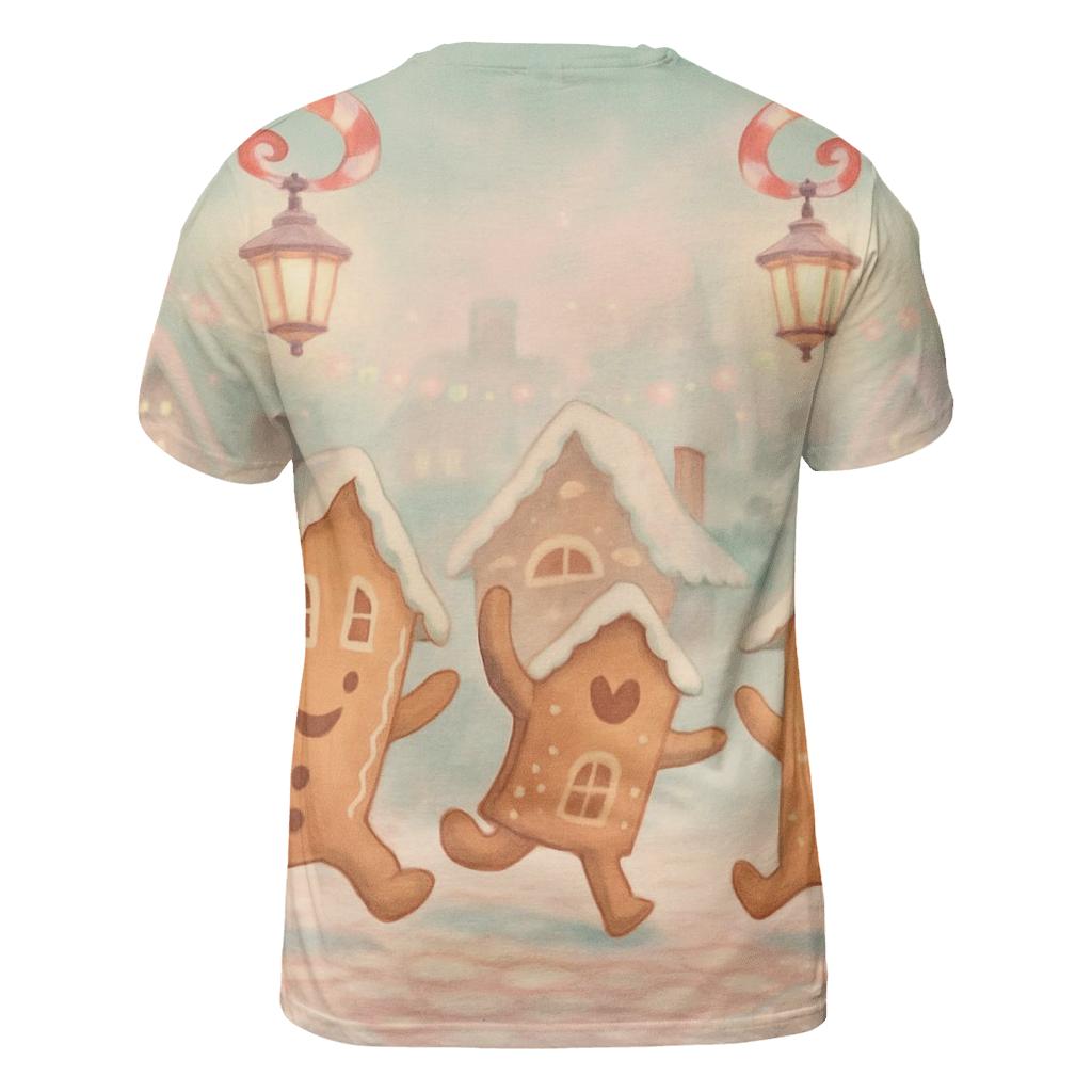 Gingerbread House Street Party statement graphic shirts