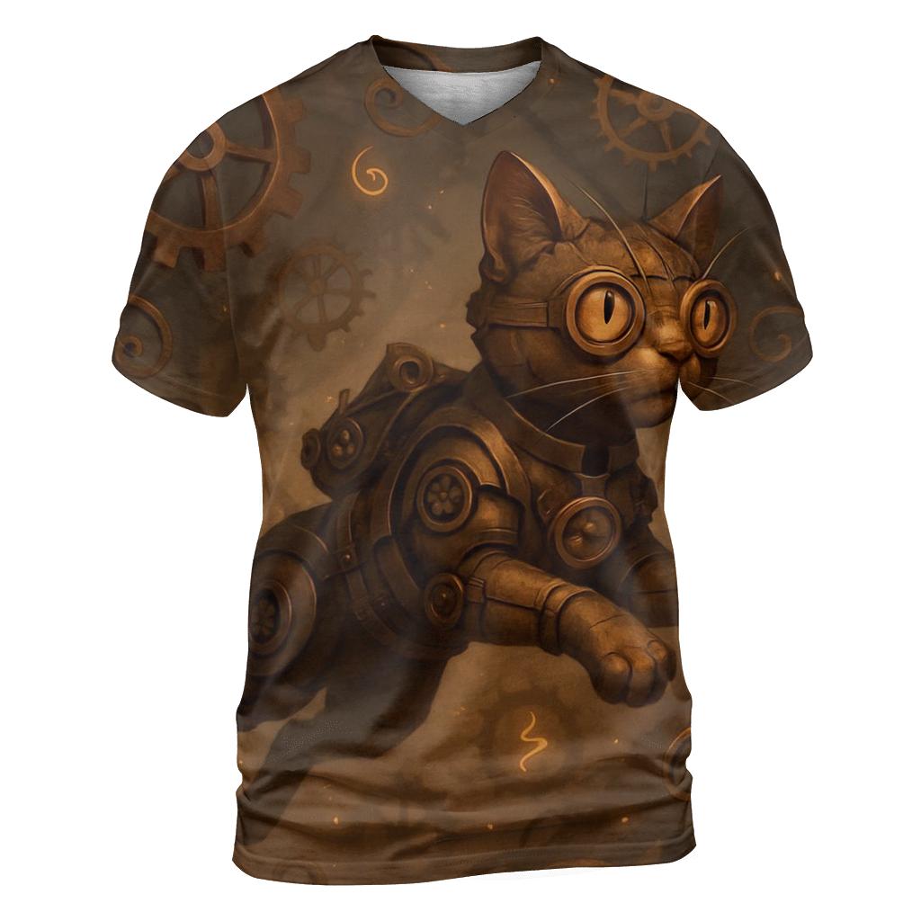 Clockwork Explorer Cat personalized full print shirts