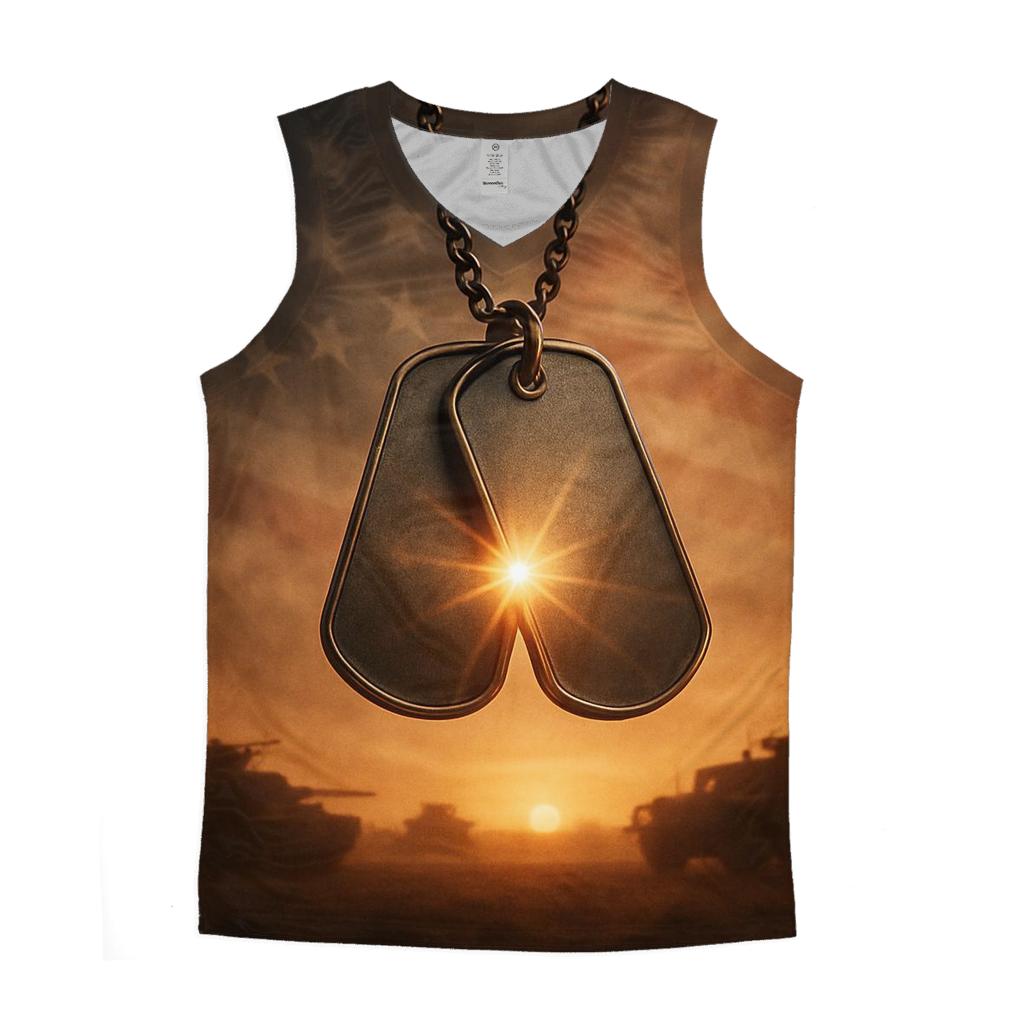 Dog Tag Sunburst stylish racerback tanks