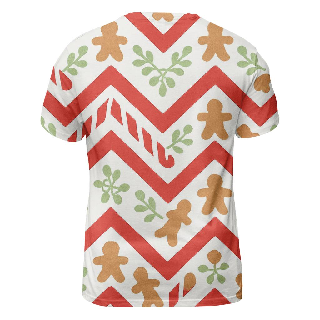 Candy Cane Chevron On White Background custom all-over print shirts