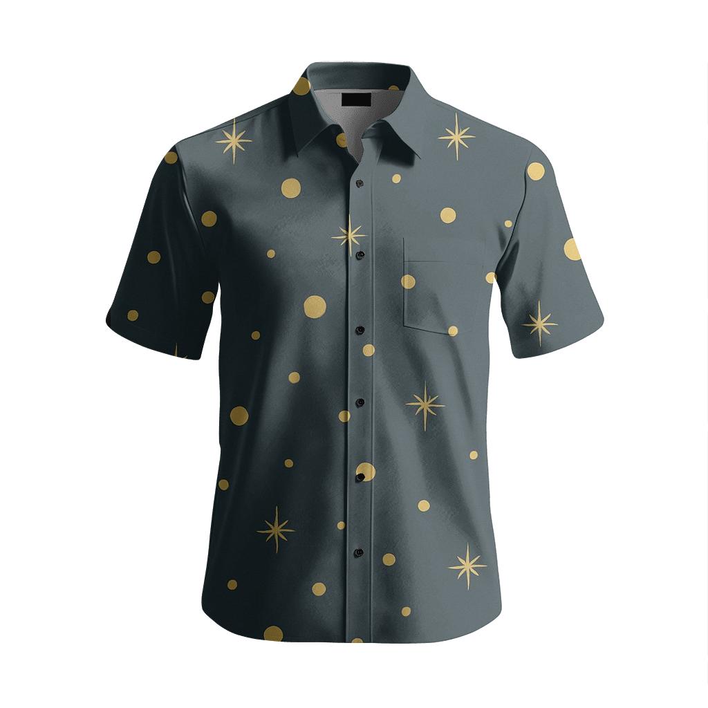 Scatter Dot Starfield embroidered logo shirts