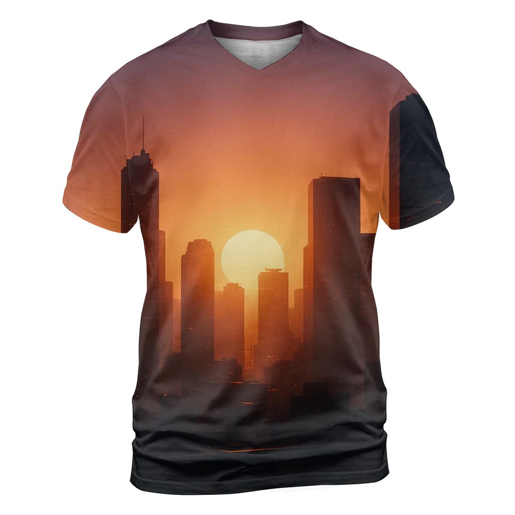City Gold Afterglow personalized full print shirts