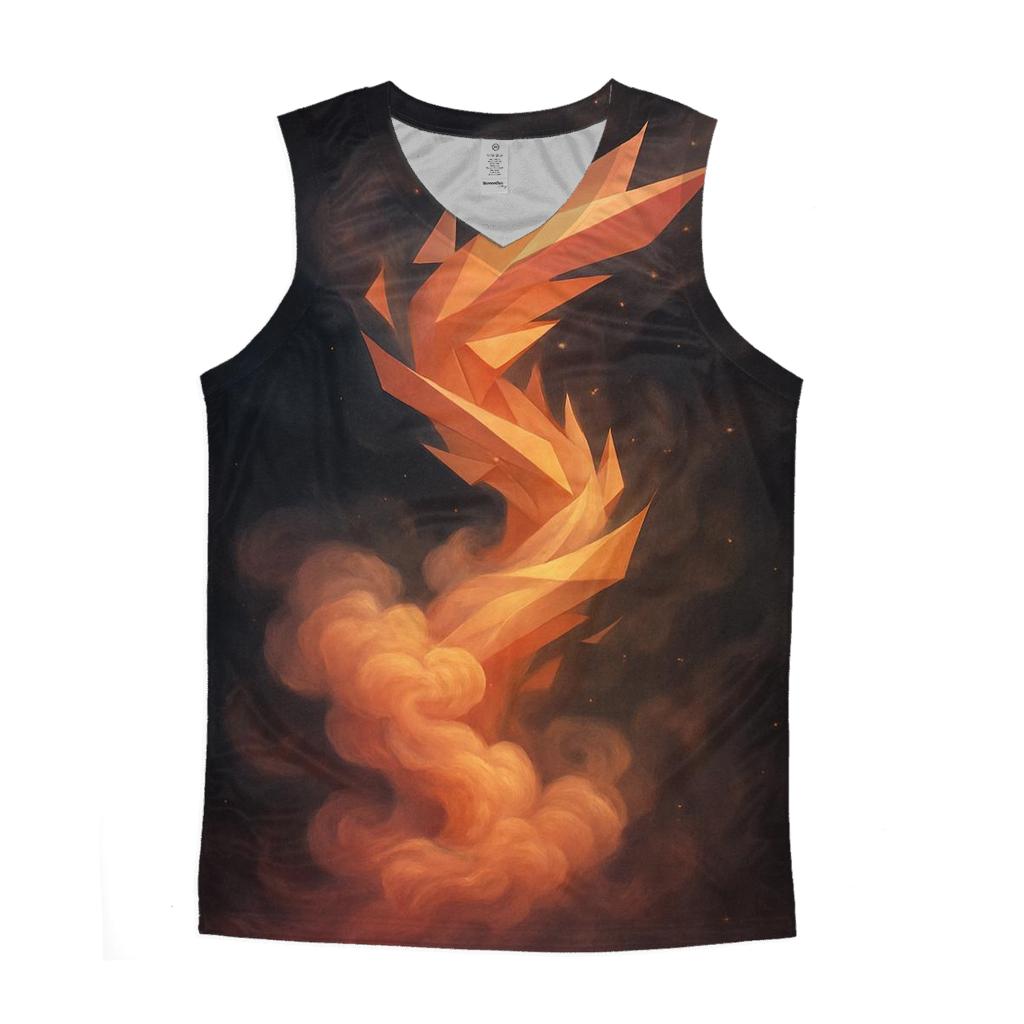 Chromatic Smoke Spiral graphic print tank tops