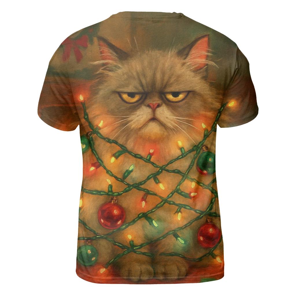 Grumpy Cat Tangled In Lights custom all-over print shirts