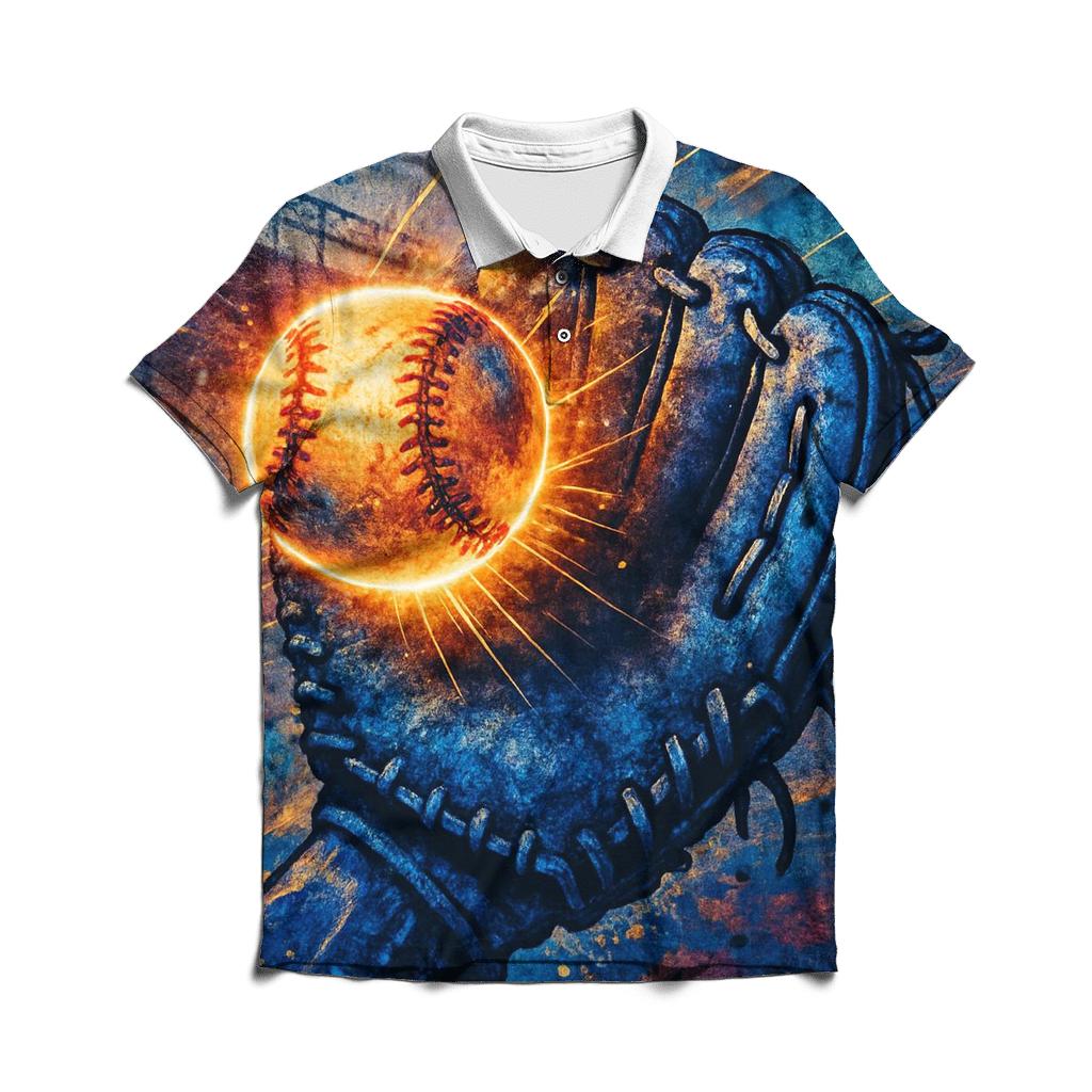 Chrome Glove Catch embroidered polo tops
