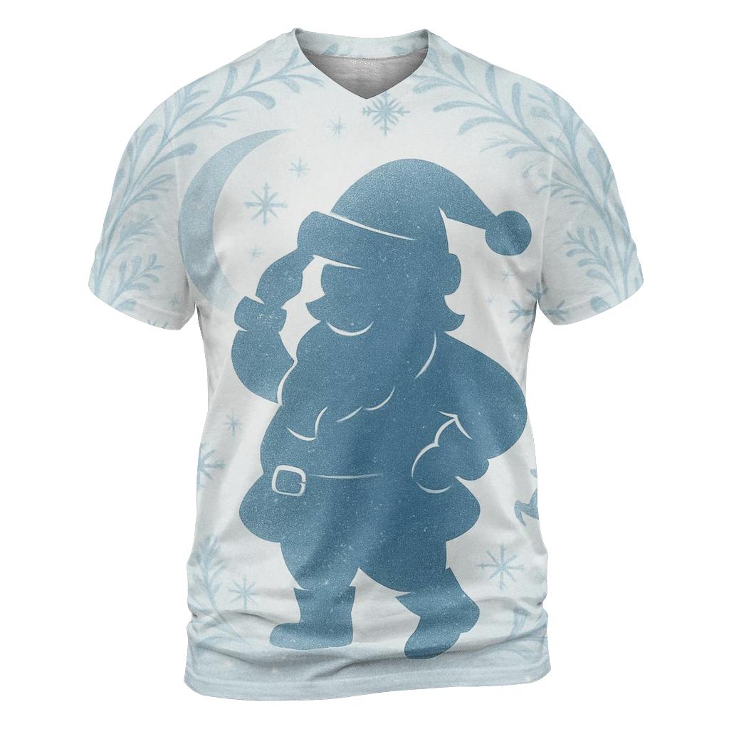 Nordic Minimal Santa trendy printed shirt styles