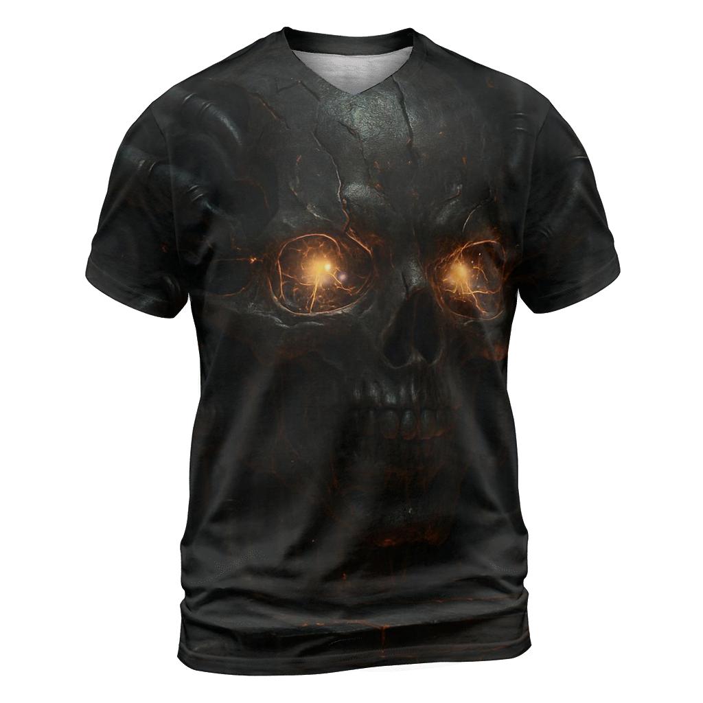 Biomech Skull Forge unique graphic print tees