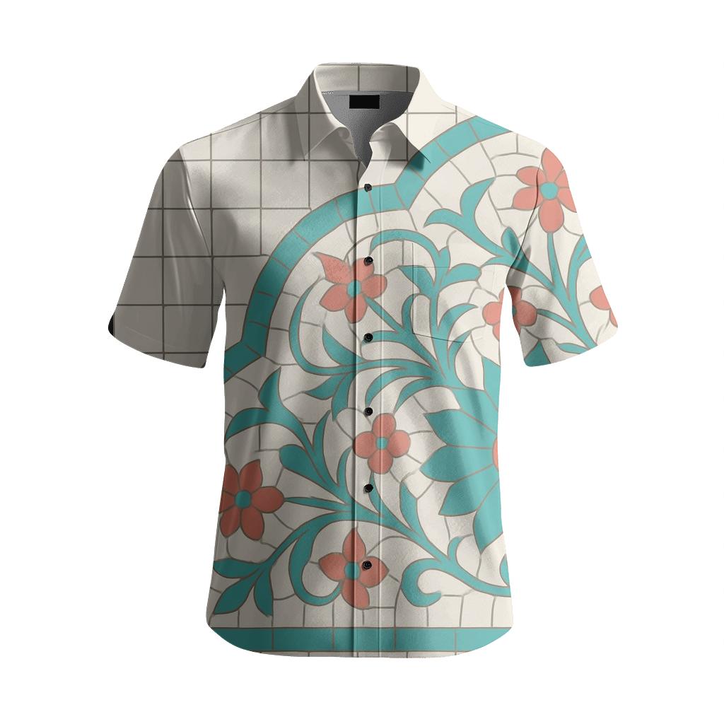 Corner Medallion Mosaic premium embroidered apparel