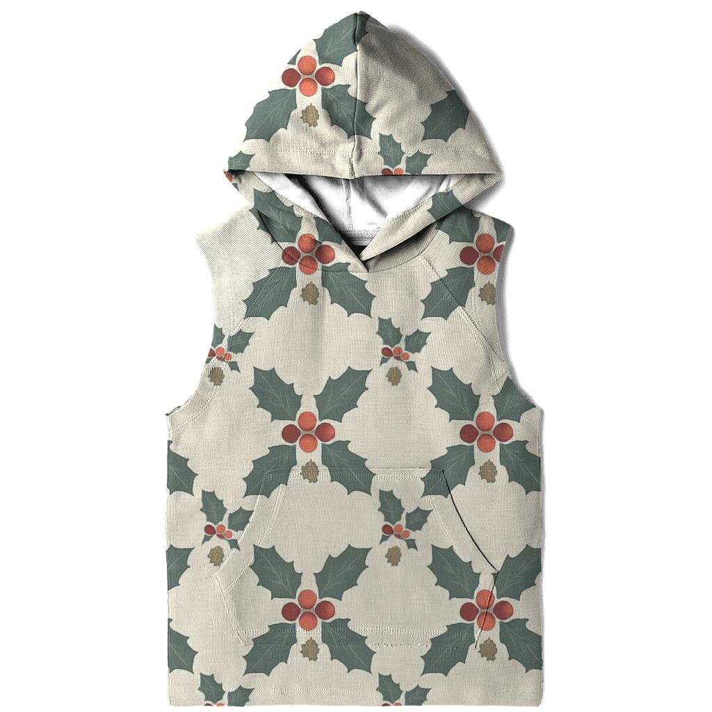 Holly Lattice On Ivory Background zip-up hoodies