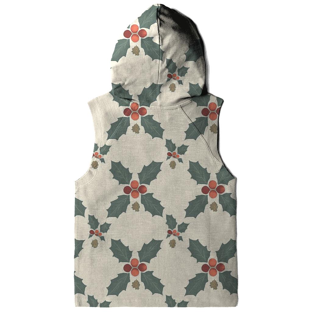 Holly Lattice On Ivory Background zip-up hoodies