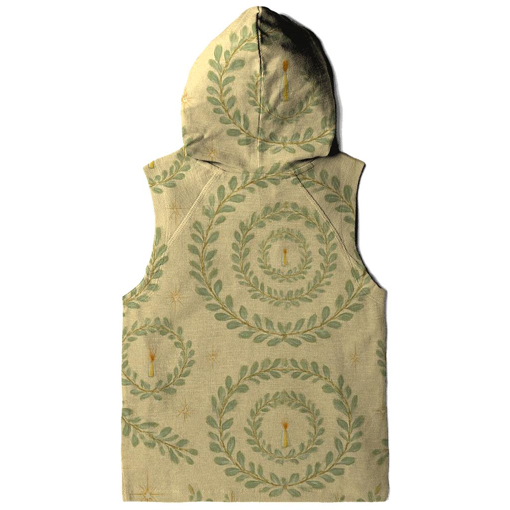 Mistletoe Concentric On Pale Gold Background designer hoodies