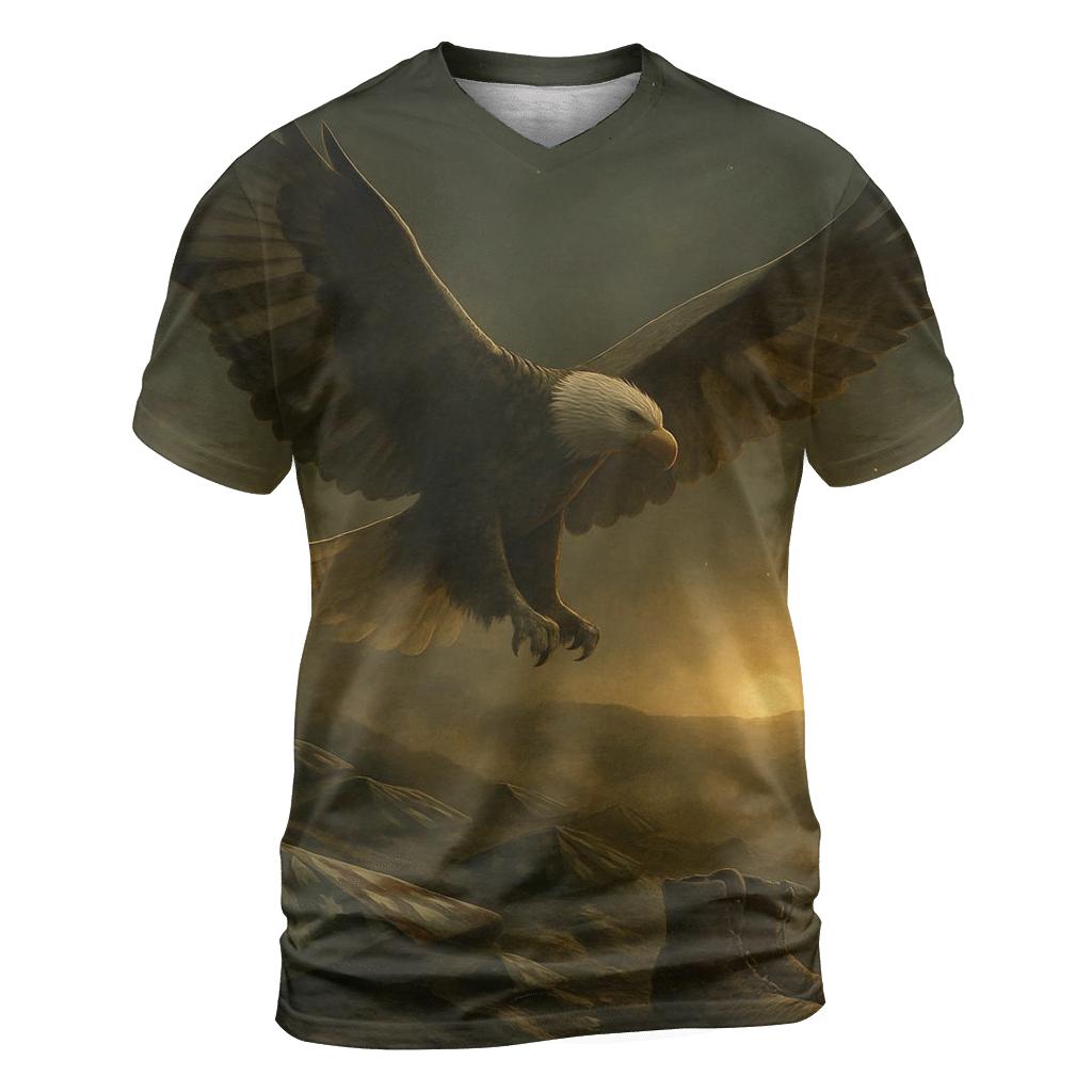 Eagle Over Remembrance Ridge artistic all-over print tops