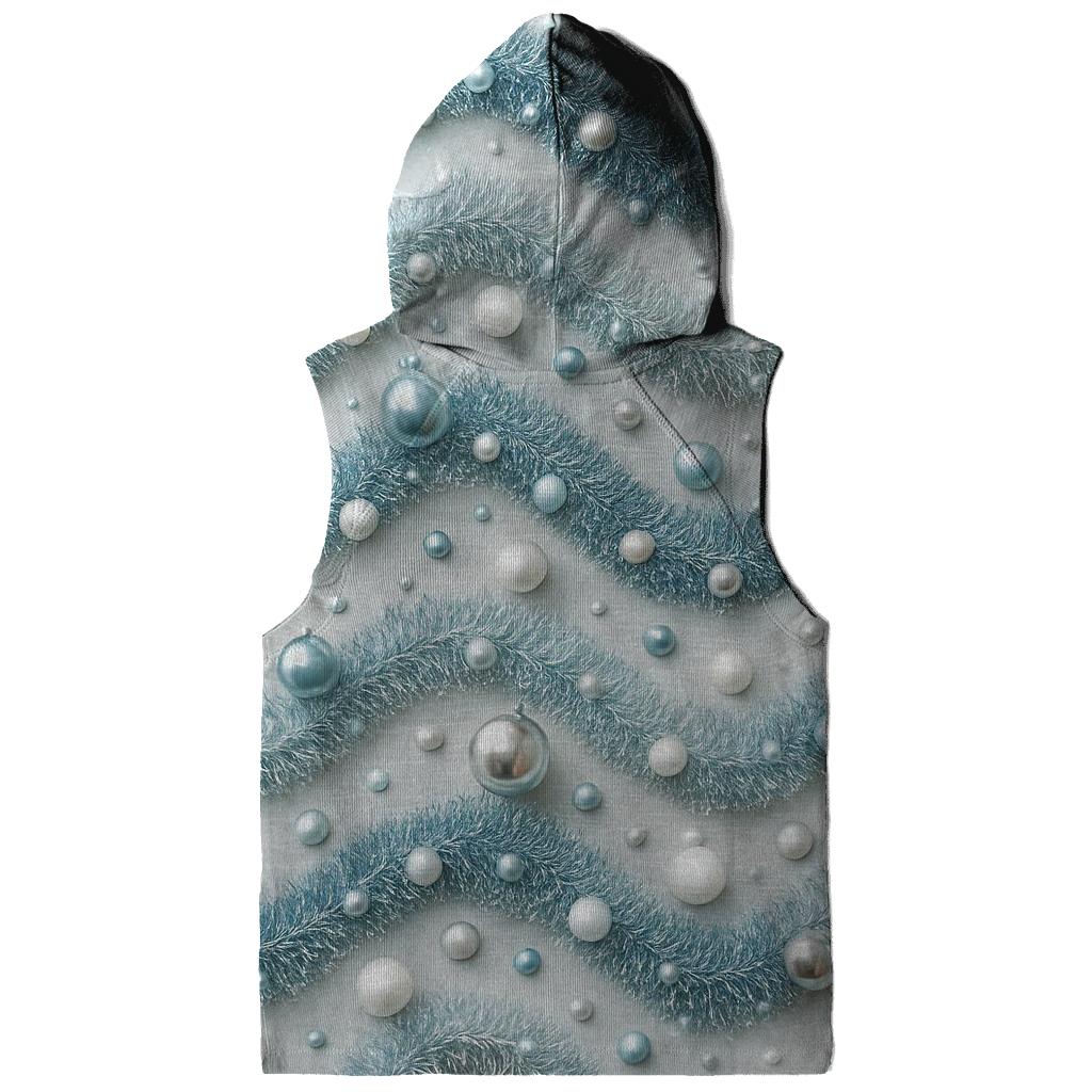 Tinsel Wave On Silver White Background premium hoodies