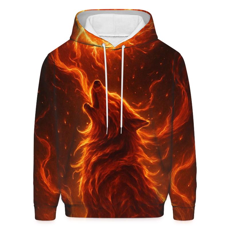 Solar Ember Lupus graphic hoodies