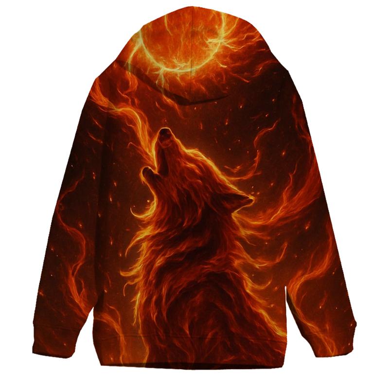 Solar Ember Lupus graphic hoodies