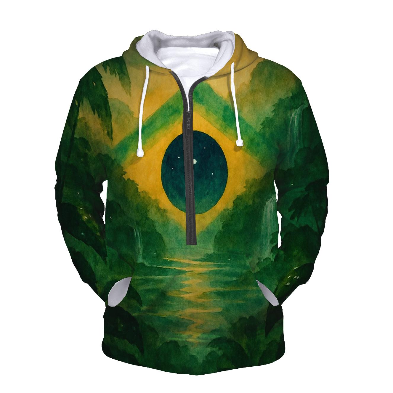 Brazilian Rainforest Banner premium hoodies