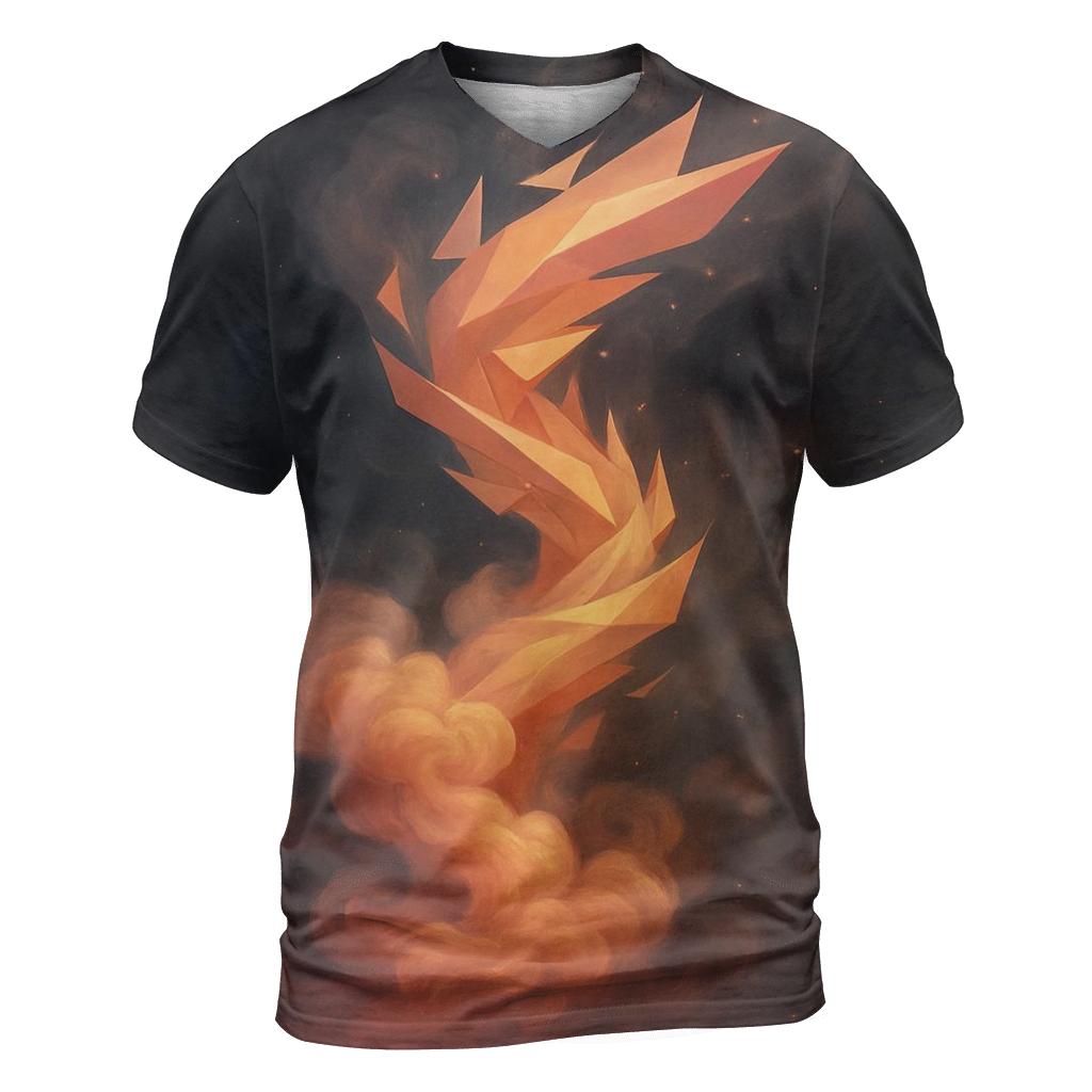Chromatic Smoke Spiral unique graphic print tees