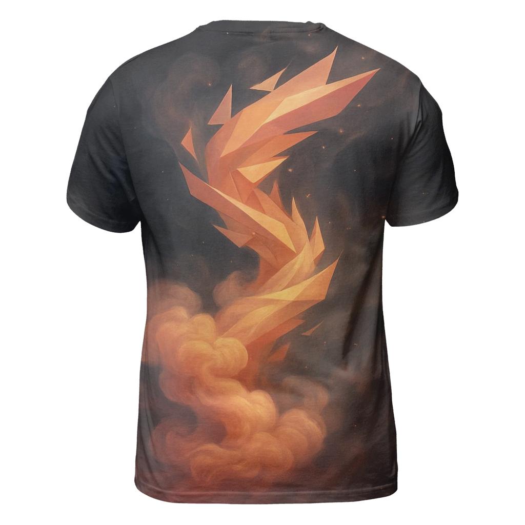 Chromatic Smoke Spiral unique graphic print tees