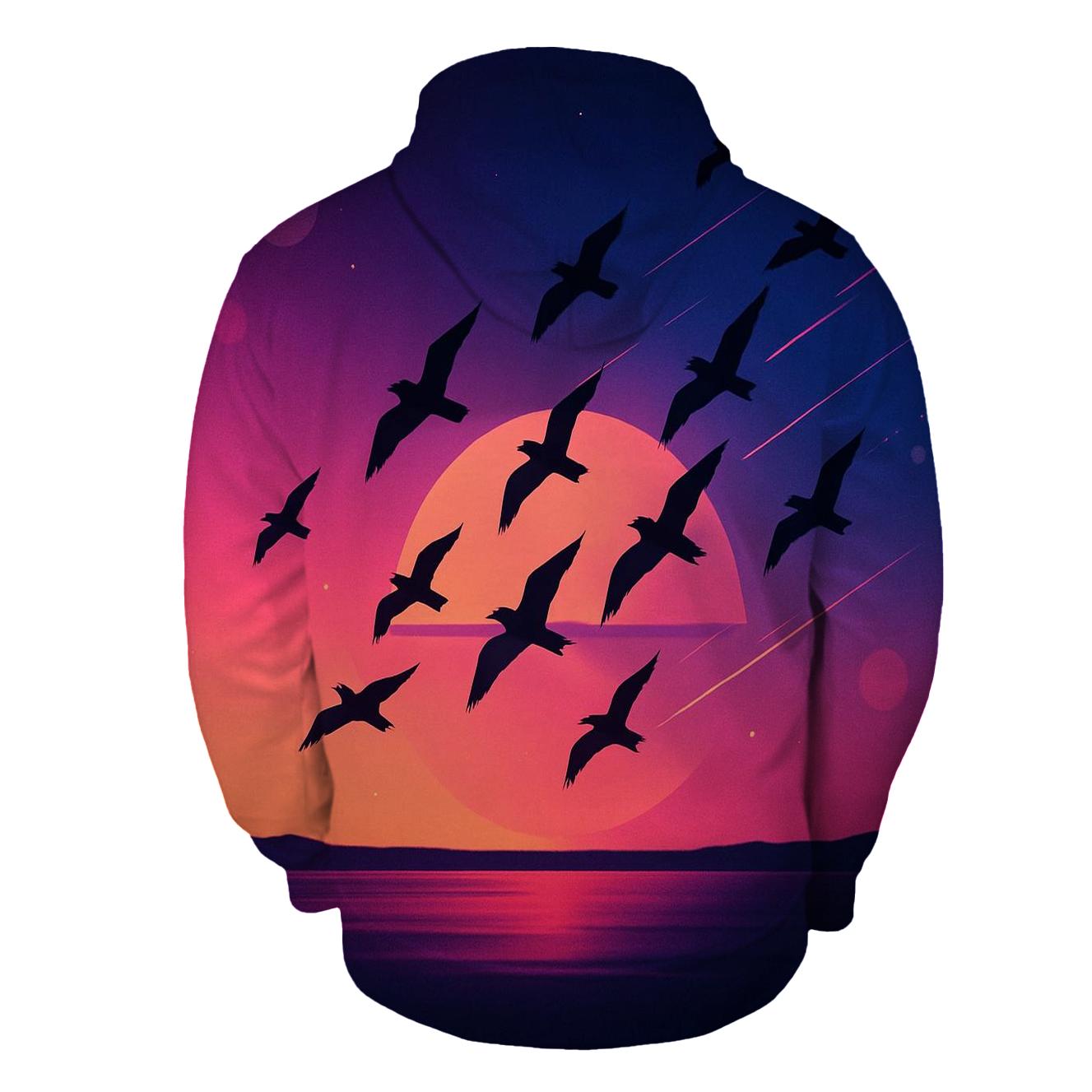 Crimson Wing Passage embroidered hoodies