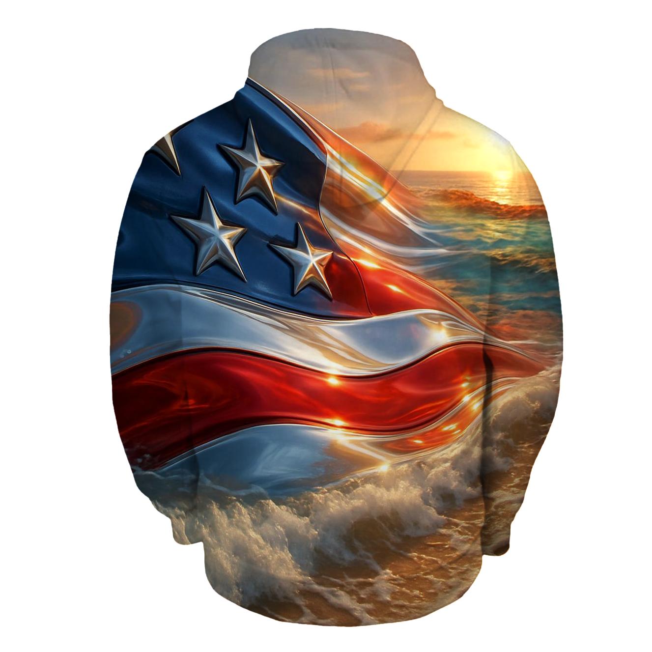 Australian Coastal Flag Tide embroidered hoodies