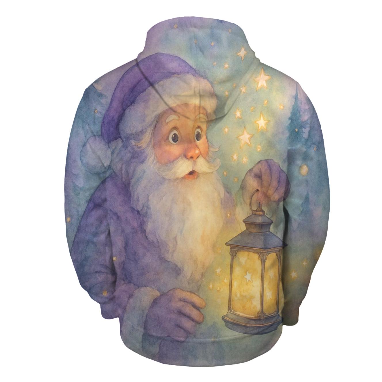 Santa And The Lantern Of Stars premium hoodies