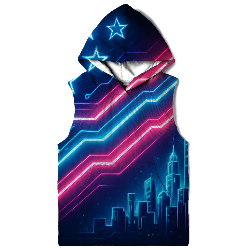 Neon Freedom Circuit embroidered hoodies