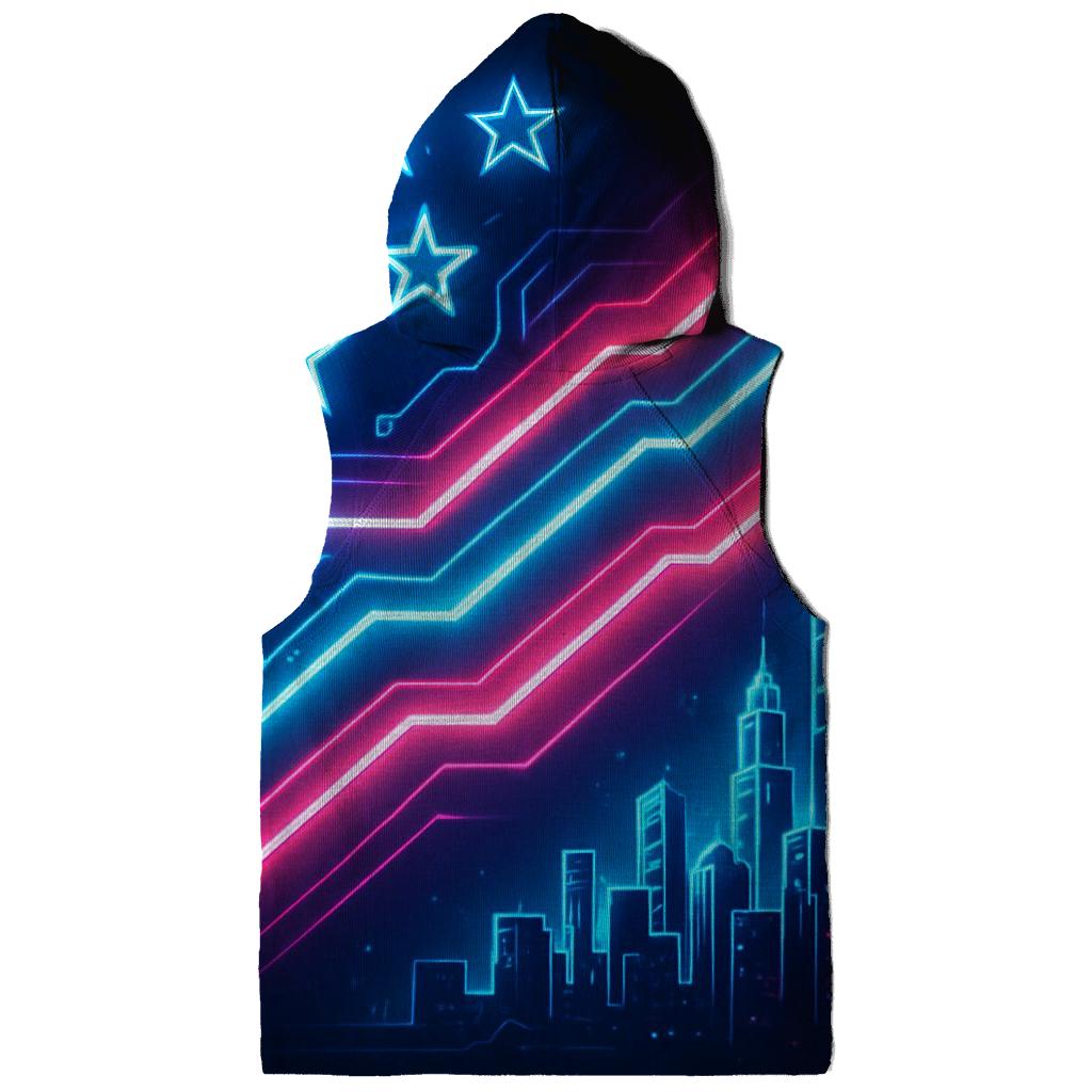 Neon Freedom Circuit embroidered hoodies
