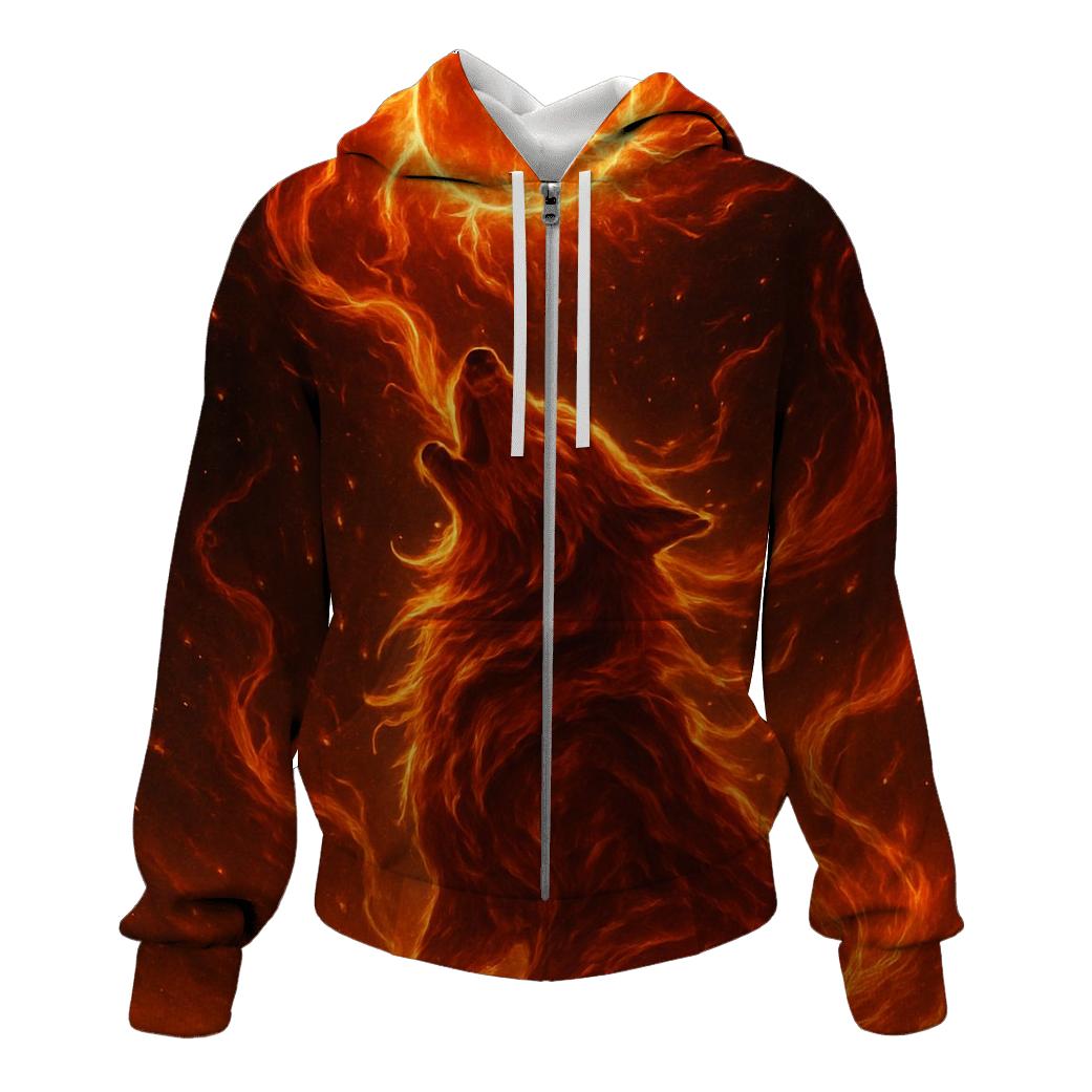 Solar Ember Lupus designer hoodies