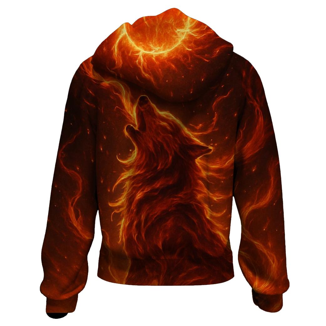 Solar Ember Lupus designer hoodies